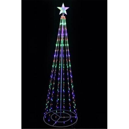 BENZARA ALP- 83 in. Christmas Tree Tower with 8 Functions and 300 LED Lights LUC138MC